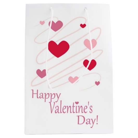 "HAPPY VALENTINE'S DAY" MEDIUM CADEAUZAKJE (Voorkant)