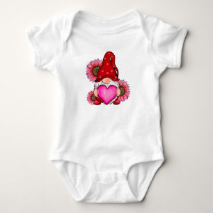Happy Valentines Day met Leopard Sunflower Valent Romper