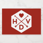 Happy Valentine's Day Mini Mousserende Wijn Label Sparkling Wijnetiket (Enkel label)