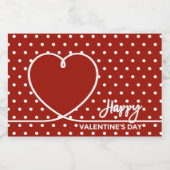 Happy Valentine's Day Mini Mousserende Wijn Label  Sparkling Wijnetiket (Enkel label)