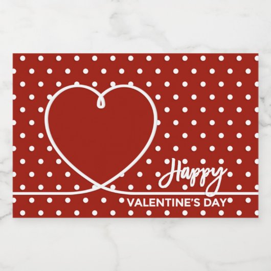 Happy Valentine's Day Mini Mousserende Wijn Label  Sparkling Wijnetiket (Enkel label)