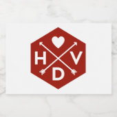 Happy Valentine's Day Mini Mousserende Wijn Label Sparkling Wijnetiket (Enkel label)