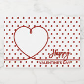 Happy Valentine's Day Mini Mousserende Wijn Label  Sparkling Wijnetiket (Enkel label)