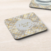 Happy Valentine's Day, Modern, Elegant Luxury Bier Onderzetter (Linkerzijde)