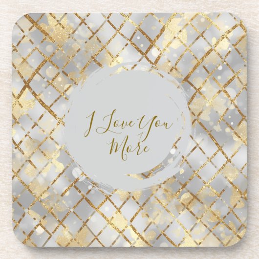 Happy Valentine's Day, Modern, Elegant Luxury Bier Onderzetter (Voorkant)