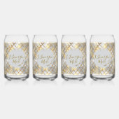 Happy Valentine's Day, Modern, Elegant Luxury  Blikvorm Glas (Achterkant)