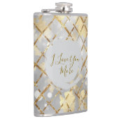 Happy Valentine's Day, Modern, Elegant Luxury  Heupfles (Rechts)