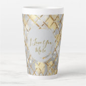 Happy Valentine's Day, Modern, Elegant Luxury Latte Mok (Voorkant)