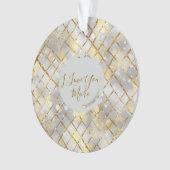 Happy Valentine's Day, Modern, Elegant Luxury  Ornament (voorkant)