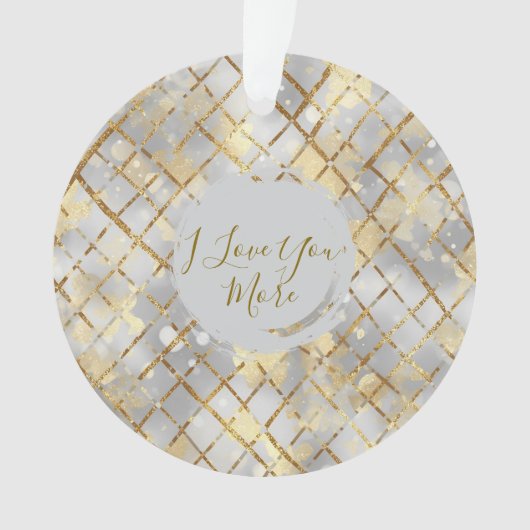 Happy Valentine's Day, Modern, Elegant Luxury  Ornament (voorkant)