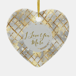 Happy Valentine's Day, Modern, Elegant Luxury Thro Keramisch Ornament