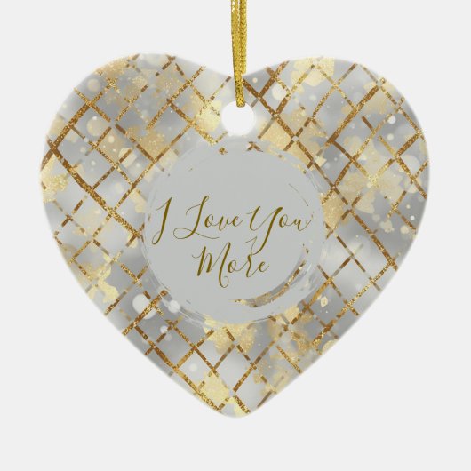 Happy Valentine's Day, Modern, Elegant Luxury Thro Keramisch Ornament (Voorkant)