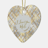 Happy Valentine's Day, Modern, Elegant Luxury Thro Keramisch Ornament (Links)