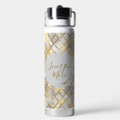 Happy Valentine's Day, Modern, Elegant Luxury  Waterfles (Achterkant)