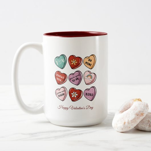 Happy Valentine's Day Mok (Met donut)
