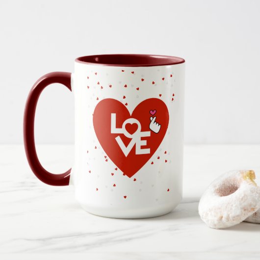 Happy Valentine's Day Mok (Met donut)