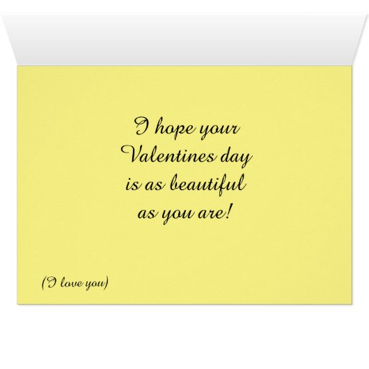 HAPPY VALENTINES DAY MOM-kaart (Binenzijde Horizontaal (Onderkant))