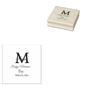 Happy valentine's day monogram pink name love girl rubberstempel (Gestempeld)