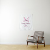 Happy valentine's day monogram pink name love girl wandkleed (In situ)