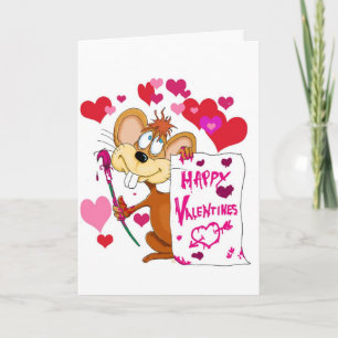 Happy Valentine's Day Mouse Feestdagen Kaart