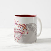 Happy Valentine's Day Mug Tweekleurige Koffiemok (Voorkant rechts)