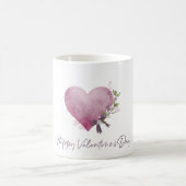 Happy Valentine's Day Mug With Floral Heart Koffiemok (Center)