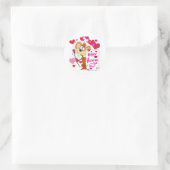 Happy Valentines Day muis Ronde Sticker (Tas)