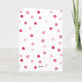 Happy Valentines Day MY LOVE Pink Polka Dots Sweet Kaart (Achterkant)