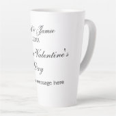 Happy Valentine's day name date message simple ele Latte Mok (Rechterhoek)
