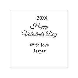 Happy Valentine's day name love simple year stylis Zelfinktende Stempel