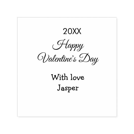 Happy Valentine's day name love simple year stylis Zelfinktende Stempel (Design)
