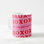 Happy Valentine's Day Name XOXO Koffiemok (Voorkant links)