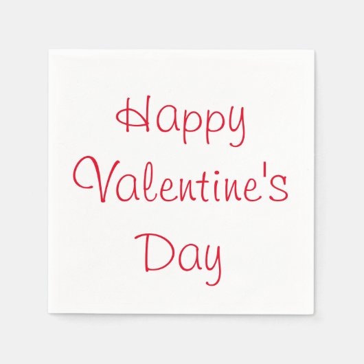 Happy Valentine's Day Napkins Servetten (Voorkant)