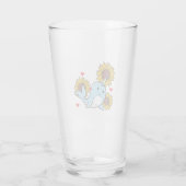 Happy Valentines Day Narwhal met zonnebloempje Glas (Achterkant)