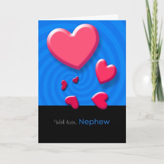 Happy Valentine's Day Nephew Greeting Card Feestdagen Kaart (Voorkant)