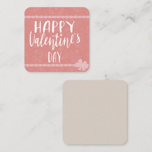 Happy Valentines Day NoteCard Notitiekaartje (Voorkant / Achterkant)