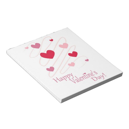 "HAPPY VALENTINE'S DAY" NOTITIEBLOK (Schuin)