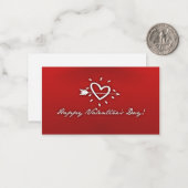 Happy Valentine's Day Notitiekaartje (Voorkant / Achterkant in situ)