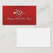 Happy Valentine's Day Notitiekaartje (Voorkant / Achterkant)