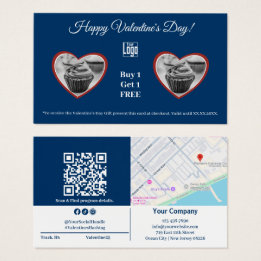 Happy Valentine's Day One Muffin Gift Voucher Kaar Visitekaartje