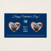 Happy Valentine's Day One Muffin Gift Voucher Kaar Visitekaartje (Voorkant)