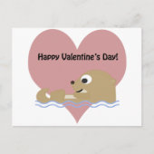 Happy Valentines Day Otter Feestdagenkaart (Voorkant)