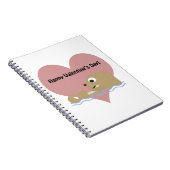Happy Valentines Day Otter Notitieboek (Rechterzijde)
