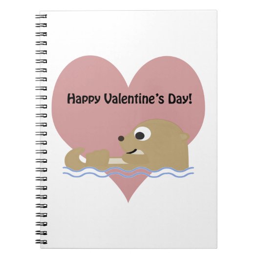 Happy Valentines Day Otter Notitieboek (Voorkant)