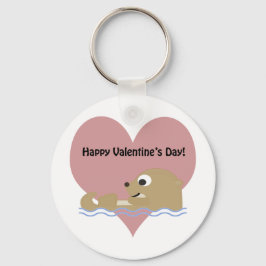 Happy Valentines Day Otter Sleutelhanger