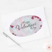 Happy Valentines Day Ovale Sticker (Envelop)