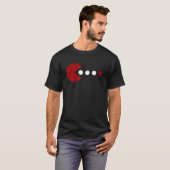 Happy Valentines Day Packman Love Cute Heart Valen T-shirt (Voorkant volledig)