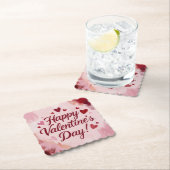 Happy Valentine's Day! Painted Brush Strokes Kartonnen Onderzetters (Insitu)