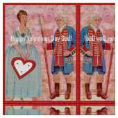 Happy Valentines Day Pap Stof (Close Up)