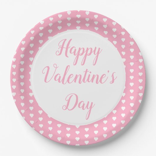 Happy Valentine's Day Paper-Bord Papieren Bordje (Voorkant)